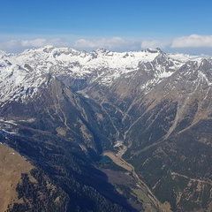 Verortung via Georeferenzierung der Kamera: Aufgenommen in der Nähe von Gemeinde Flattach, 9831, Österreich in 3000 Meter